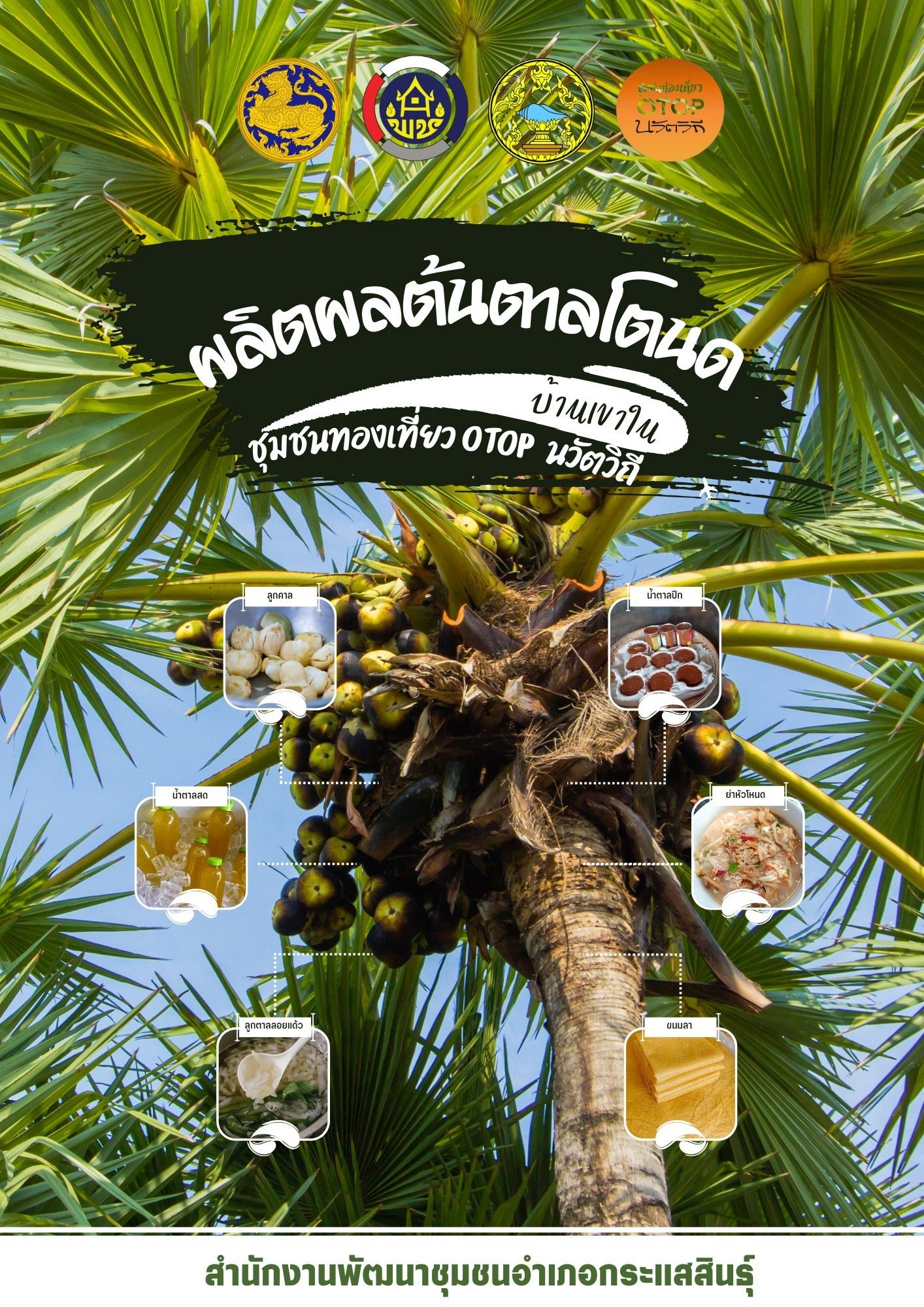"ผลิตภัณฑ์ต้นตาลโตนด" ชุมชนท่องเที่ยว OTOP นวัตวิถี บ้านเขาใน